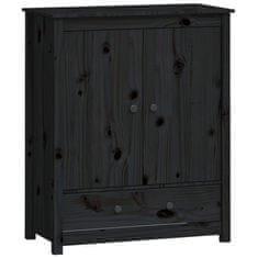 Vidaxl Skříň highboard černá 83 x 41,5 x 100 cm masivní borové dřevo