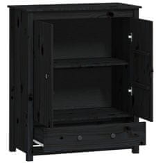 Vidaxl Skříň highboard černá 83 x 41,5 x 100 cm masivní borové dřevo