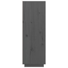 Vidaxl Skříň highboard šedá 60 x 40 x 116,5 cm masivní borové dřevo