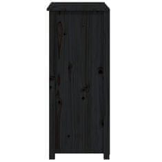 Vidaxl Skříň highboard černá 83 x 41,5 x 100 cm masivní borové dřevo