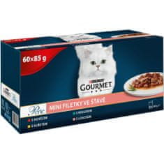 Gourmet PERLE multipack rybí a masový výběr ve šťávě 60x85 g