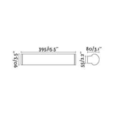 FARO Barcelona FARO DANUBIO 395 nástěnná lampa, bronzová, 12W