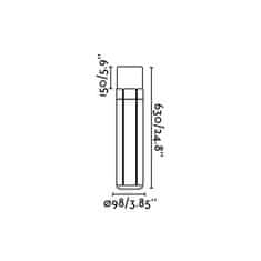 FARO Barcelona FARO TRAM sloupková lampa, tmavě šedá, h 63cm