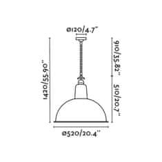 FARO Barcelona FARO LOU závěsné svítidlo, zelená