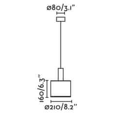 FARO Barcelona FARO MAMBO 210 závěsné svítidlo, černá/ratan, pr.210