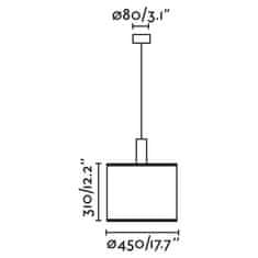 FARO Barcelona FARO MAMBO 450 závěsné svítidlo, černá/ratan, pr.450