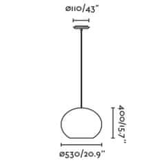 FARO Barcelona FARO HAKA 530 závěsné svítidlo, černá/ratan