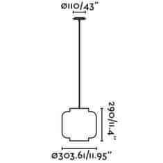 FARO Barcelona FARO TUPAI závěsné svítidlo, černá/ratan