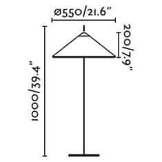 FARO Barcelona FARO SAIGON šedá/bílá stojací lampa 1M R55