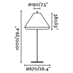 FARO Barcelona FARO SAIGON šedá/hnědá stojací lampa 1M T70