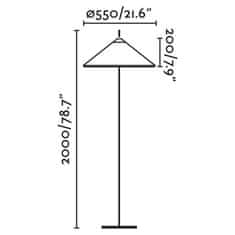 FARO Barcelona FARO SAIGON šedá/bílá stojací lampa 2M R55