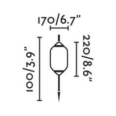 FARO Barcelona FARO SAIGON šedá/bílá lampa se zápichem 0,1M R17