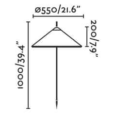 FARO Barcelona FARO SAIGON šedá/bílá lampa se zápichem 1M R55