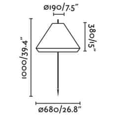 FARO Barcelona FARO SAIGON šedá/hnědá lampa se zápichem 1M W70