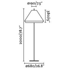 FARO Barcelona FARO SAIGON šedá/hnědá stojací lampa 2M W70