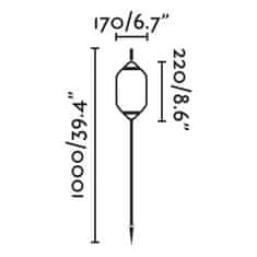 FARO Barcelona FARO SAIGON šedá/bílá lampa se zápichem 1M R17