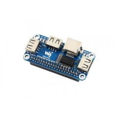 Waveshare Ethernetový modul / USB HUB HAT pro Raspberry Pi, 1x RJ45, 3x USB