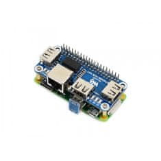 Waveshare Ethernetový modul / USB HUB HAT pro Raspberry Pi, 1x RJ45, 3x USB
