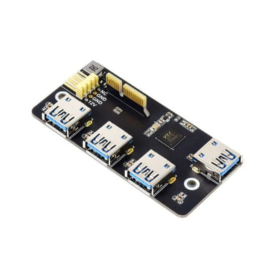 Waveshare Adaptér PCIe na 4x USB 3.2 Gen1, pro desku Raspberry Pi CM4