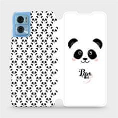 Mobiwear Flip pouzdro na mobil Motorola Moto E22 / E22i - M030P Panda Amálka