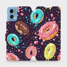 Mobiwear Flip pouzdro na mobil Motorola Moto E22 / E22i - VP19S Donutky