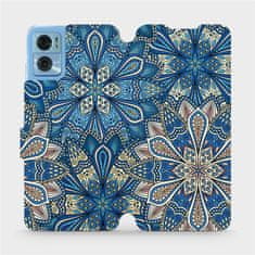 Mobiwear Flip pouzdro na mobil Motorola Moto E22 / E22i - V108P Modré mandala květy