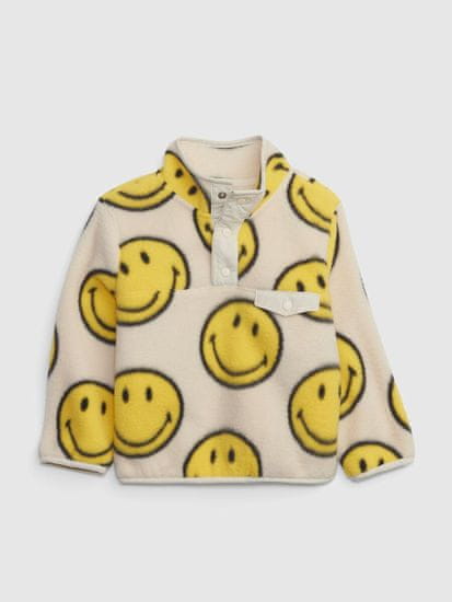 Gap Dětská fleece mikina & Smiley