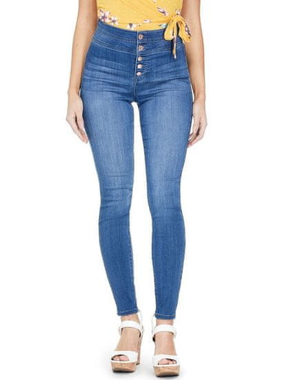 Guess GUESS dámské džíny Shauna Button-Front Skinny