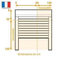 VERVELEY FRANCE COMBI Hliníková roleta, V 140 x D. 120 cm, rádiem řízený, bílý