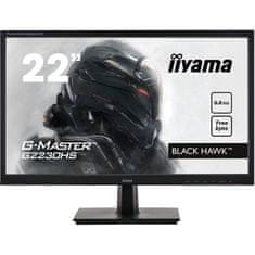 iiyama Obrazovka pro hráče, IIYAMA G-Master Black Hawk G2230HS-B1, 21,5 FHD, TN panel, 0,8 ms, 75 Hz, VGA / HDMI / DisplayPort, FreeSync