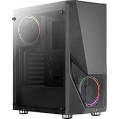 VERVELEY PC skříň, AEROCOOL, Zauron Saturn FRGB G V2, Skříň bez zdroje, Medium tower, formát ATX, černá (ACCM-PV23023.11)