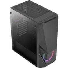 VERVELEY PC skříň, AEROCOOL, Zauron Saturn FRGB G V2, Skříň bez zdroje, Medium tower, formát ATX, černá (ACCM-PV23023.11)