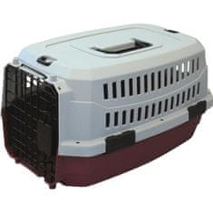 VERVELEY Přepravní kufr M-PETS Viaggio Carrier M, 68x47,6x45 cm, Bordeaux a šedá, Pro psy