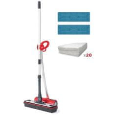 Polti POLTI Moppy Extra Dust Akumulátorový parní mop na více povrchů, 1500 W, nádržka 0,7 l, červený