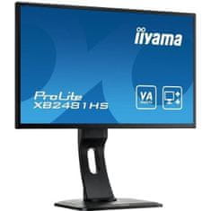 VERVELEY Obrazovka pro PC, IIYAMA ProLite XB2481HS-B1, 24 FHD, TN panel, 2ms, DVI-D / VGA / HDMI