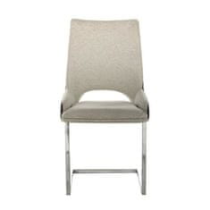 VERVELEY Tmavě šedá látková židle, Kovové nohy, D 49 x G 60 x V 96 cm, ELDY