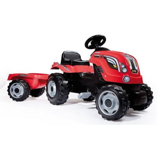 Smoby SMOBY Farmer XL šlapací traktor červený + přívěs