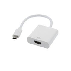 Adaptér APM USB 3.1 Type-C / HDMI, samec / samice, bílý