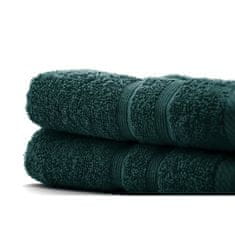 VERVELEY DAISY sada 2 smaragdových ručníků, 100% bavlna, 50 x 100 cm