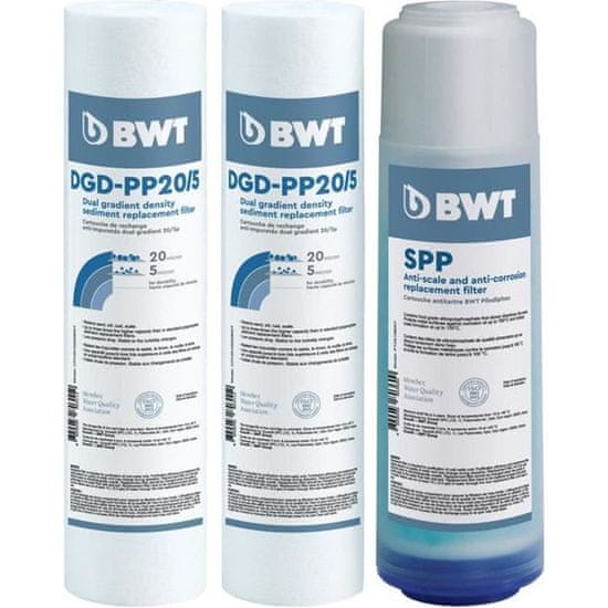 VERVELEY BWT Sada 3 náhradních filtračních vložek pro prevenci nečistot, vodního kamene a koroze