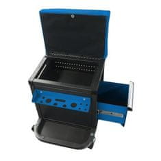 DEF'PRO Pracovní stůl / pojízdný dílenský vozík s úložným prostorem na nářadí 50x45x36 cm modročerný