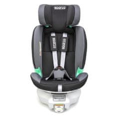 SPARCO 360° otočná dětská autosedačka, skupina 0+/1/2/3, Isofix + opěrka nohou, 9-25 kg, černá/šedá