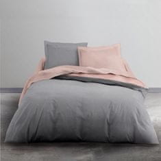 Today DZIS Louise, Povlečení, bavlna, pro 2 osoby, 240 x 260 cm, dvoubarevné šedé a růžové.