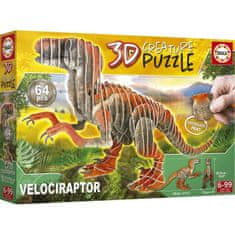 Educa EDUCA, Velociraptor, 3D puzzle s příšerami