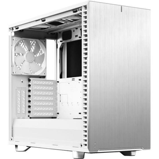 VERVELEY FRACTAL DESIGN Define 7 bílých průhledných panelů z tvrzeného skla