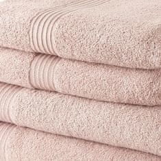 VERVELEY DZIS Sada 2 ručníků 50x100 cm + 2 ručníky 70x130 cm Rose des Sables 100% bavlna