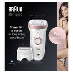 Braun Epilátor Braun Silk-épil 9 9-720, technologie Micro-Grip, o 40 % širší hlava