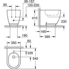 Grohe GROHE, Stojící bidet