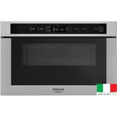 Hotpoint HOTPOINT MH 400 IX, Vestavná mikrovlnná trouba z nerezové oceli, 22 l, 750 W, Gril 700 W.