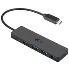 VERVELEY I-TEC USB-C HUB se 4 porty USB 3.0 s integrovaným 20cm kabelem